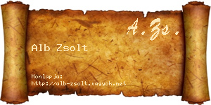 Alb Zsolt névjegykártya