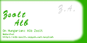 zsolt alb business card